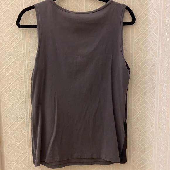 Ann Taylor sleek steel gray top - Picture 5 of 5